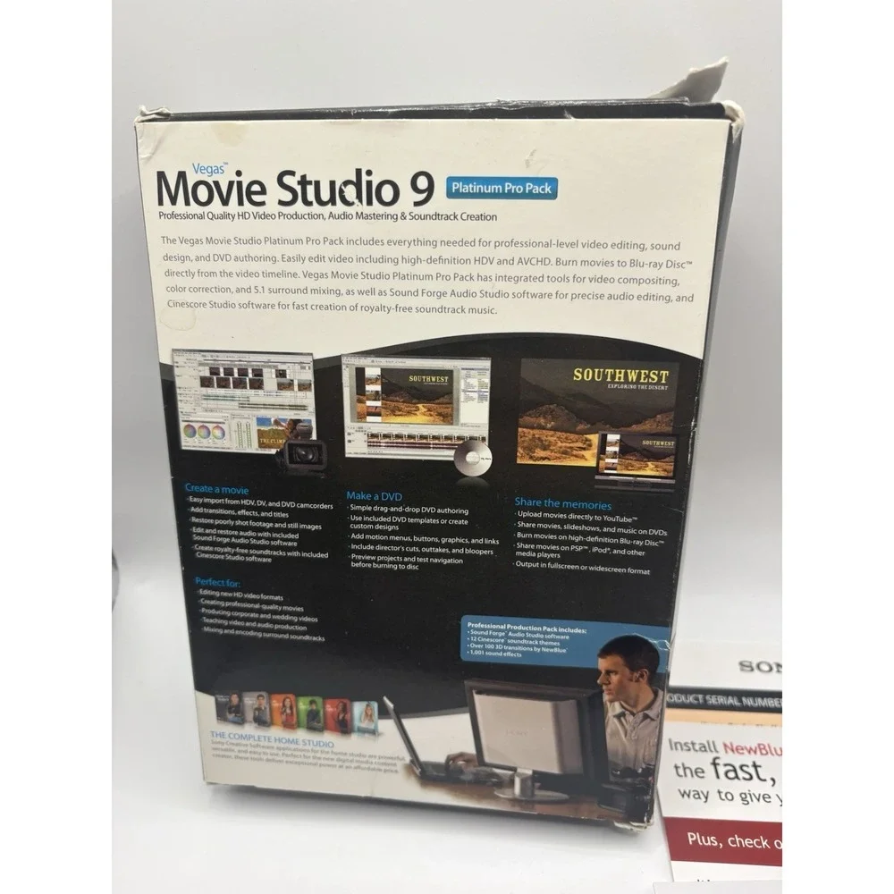 Sony Vegas Movie Studio 9 Platinum Edition Video & Soundtrack Software